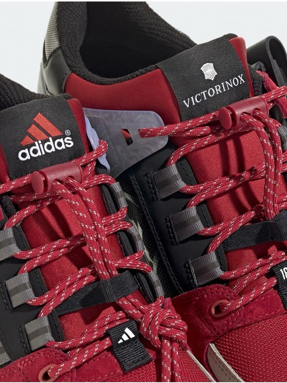 adidas Red and Black Trail Runner Sneakers with Cream Accents - Picture 12 of 12